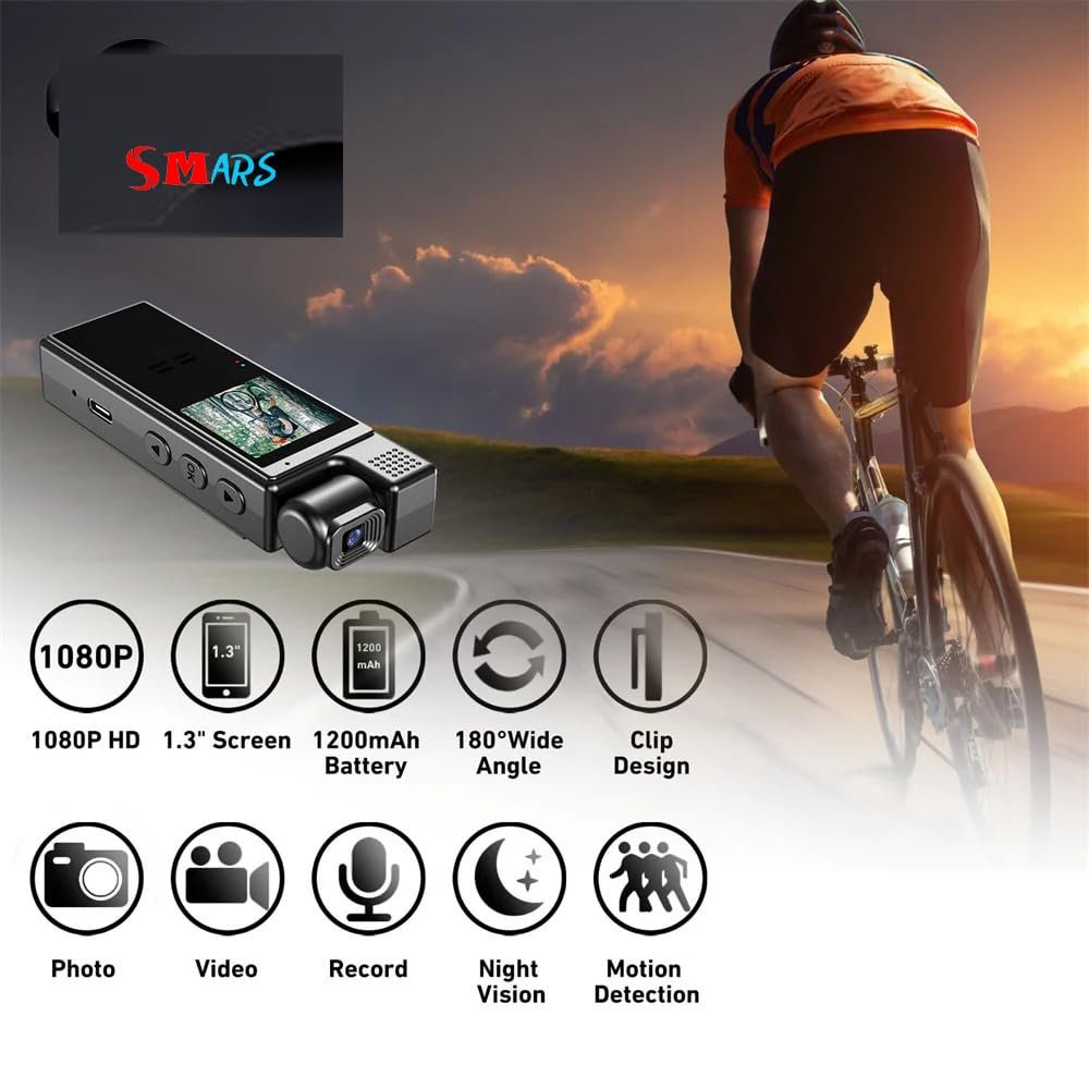 smars Pocket Body Camera | 1080P Full HD Rotatable Lens | Night Vision | Audio & Video Chest Wearable Recorder - Image 6