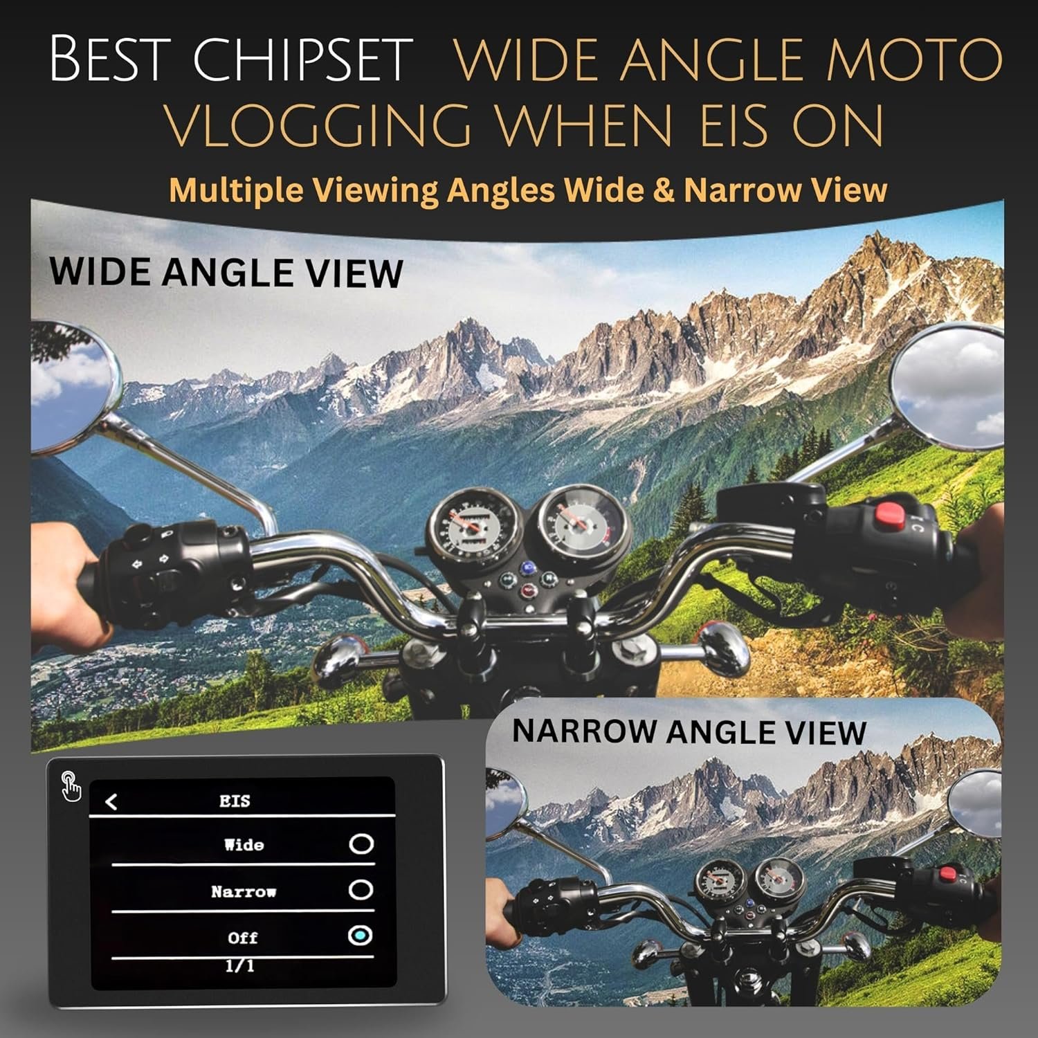 CASON CX11 5K Action Camera for Moto Vlogging/Vlogging with Flashlight,Advanced External Mic for Helmet Camera for Bike (Type c) EIS+Gyro, Touch Screen 2 x 1350 mAh Battery and Accessories(Black) - Image 9