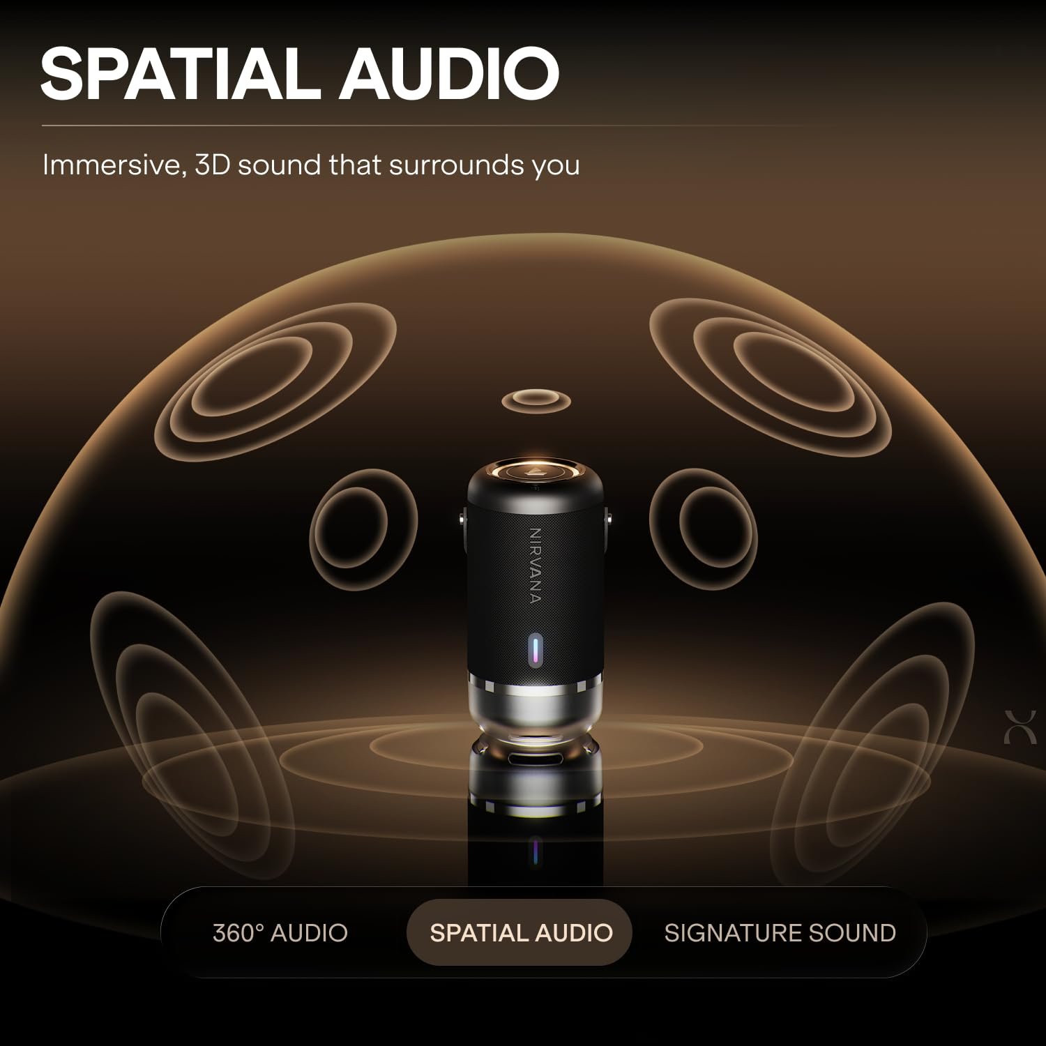 Boat 2026 Launch Nirvana Luxe,360- Surround, Spatial Audio, 100W, 15hrs Battery, Broadcast, App Support, NFC Pairing (Android), Bluetooth Speaker, Wireless Speaker, Portable Speaker (Charcoal Black) - Image 3