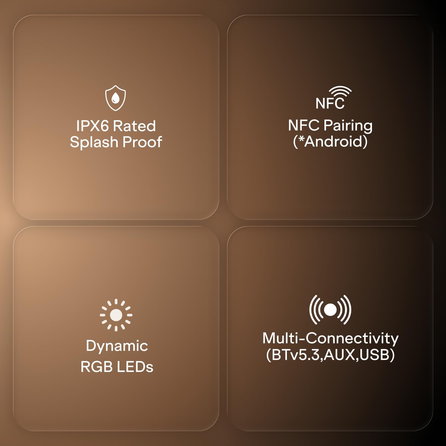 Boat 2026 Launch Nirvana Luxe,360- Surround, Spatial Audio, 100W, 15hrs Battery, Broadcast, App Support, NFC Pairing (Android), Bluetooth Speaker, Wireless Speaker, Portable Speaker (Charcoal Black) - Image 4