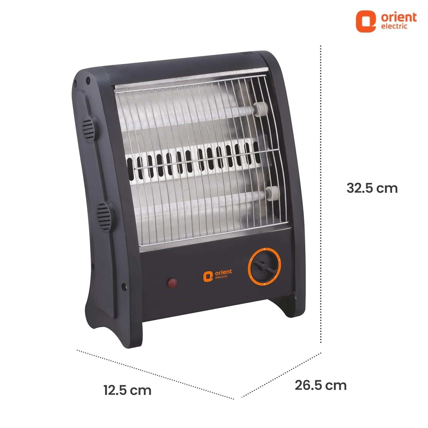 Orient Electric Quartz Room Heater | 800 W Low Power Consumption | Tip-over Protection | 2 Heating Rods for Quick Heating | Cool Touch Body | 1 Year Warranty, Black - Image 7