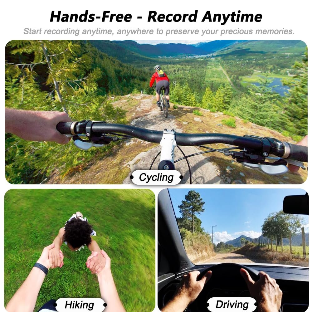 DayDateUp 4K Mini Body Camera 128GB, Thumb Size Action Body Cam, Wearable Sports Cameras,Hands-Free POV Recording, Helmet Mount, Magnetic Sport DV for Bike Cycling,for Vlogging Pet Walk Swim - Image 5