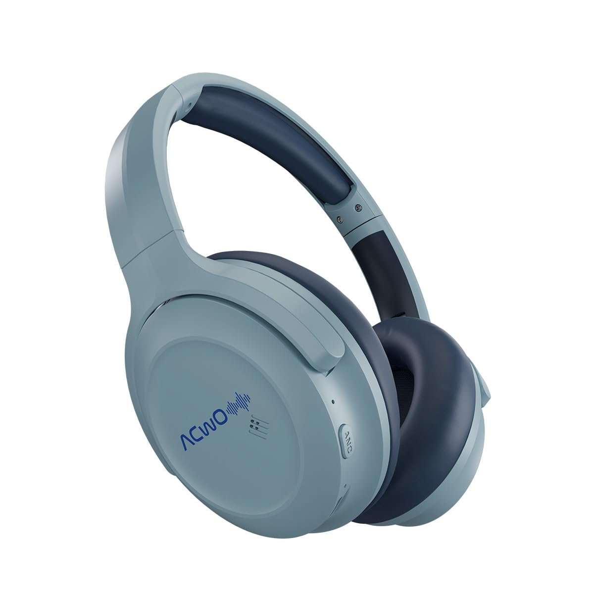 ACwO Twister 717 | Hybrid ANC up to 38dB | X- Fidelity Acoustics | Bass BooMX™ 40mm Drivers | Dual EQ Modes: Gaming & Cinematic | Up to 55 Hours Music Playtime (ANC Off) - Steel Blue - Image 2