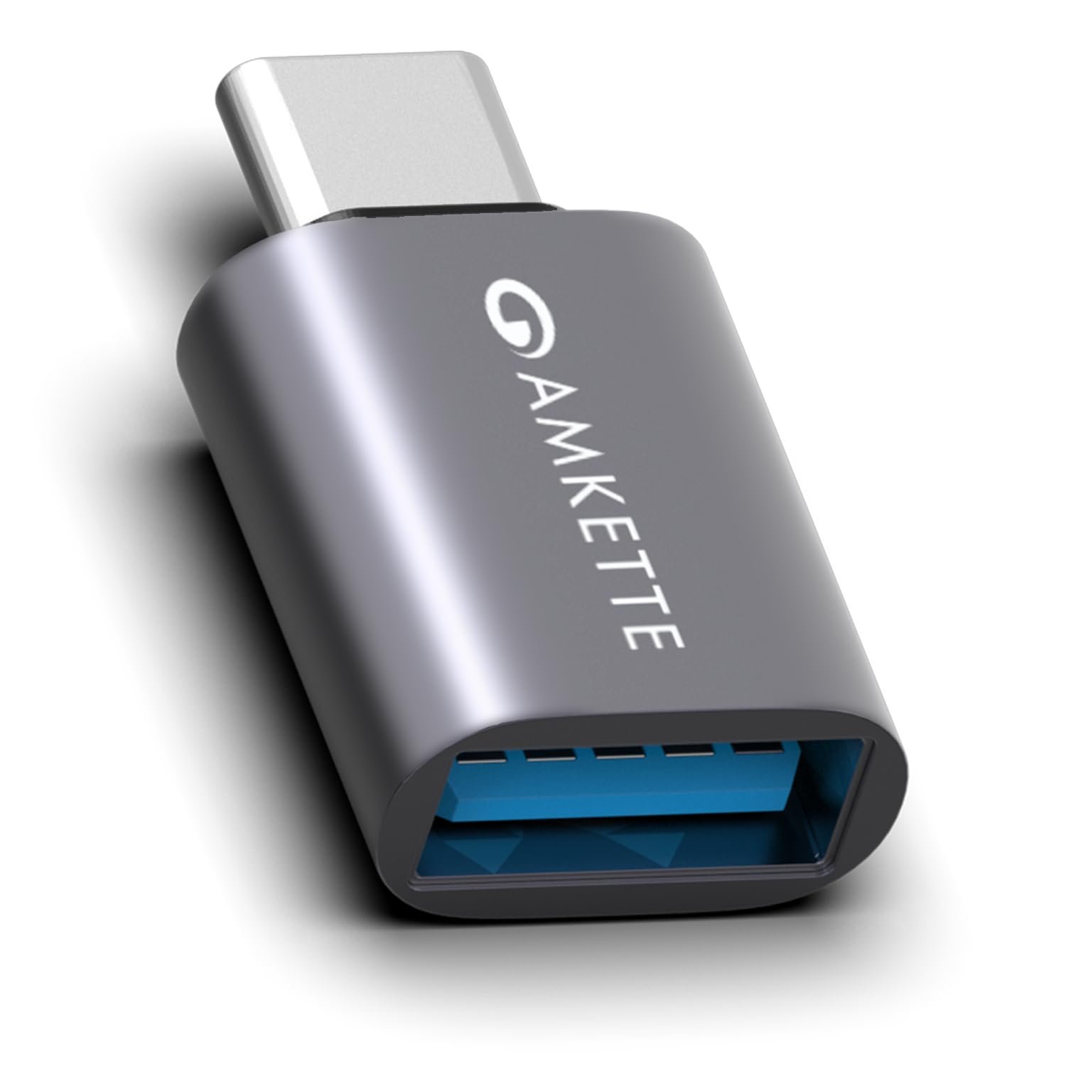 Amkette USB 3.0 Type-C Male to USB-A Female OTG Adapter, 5Gbps Data Transfer, 15W Fast Charging | Compact, Portable & Durable Aluminum Alloy | Universal Compatibility for Laptops & More - Image 2