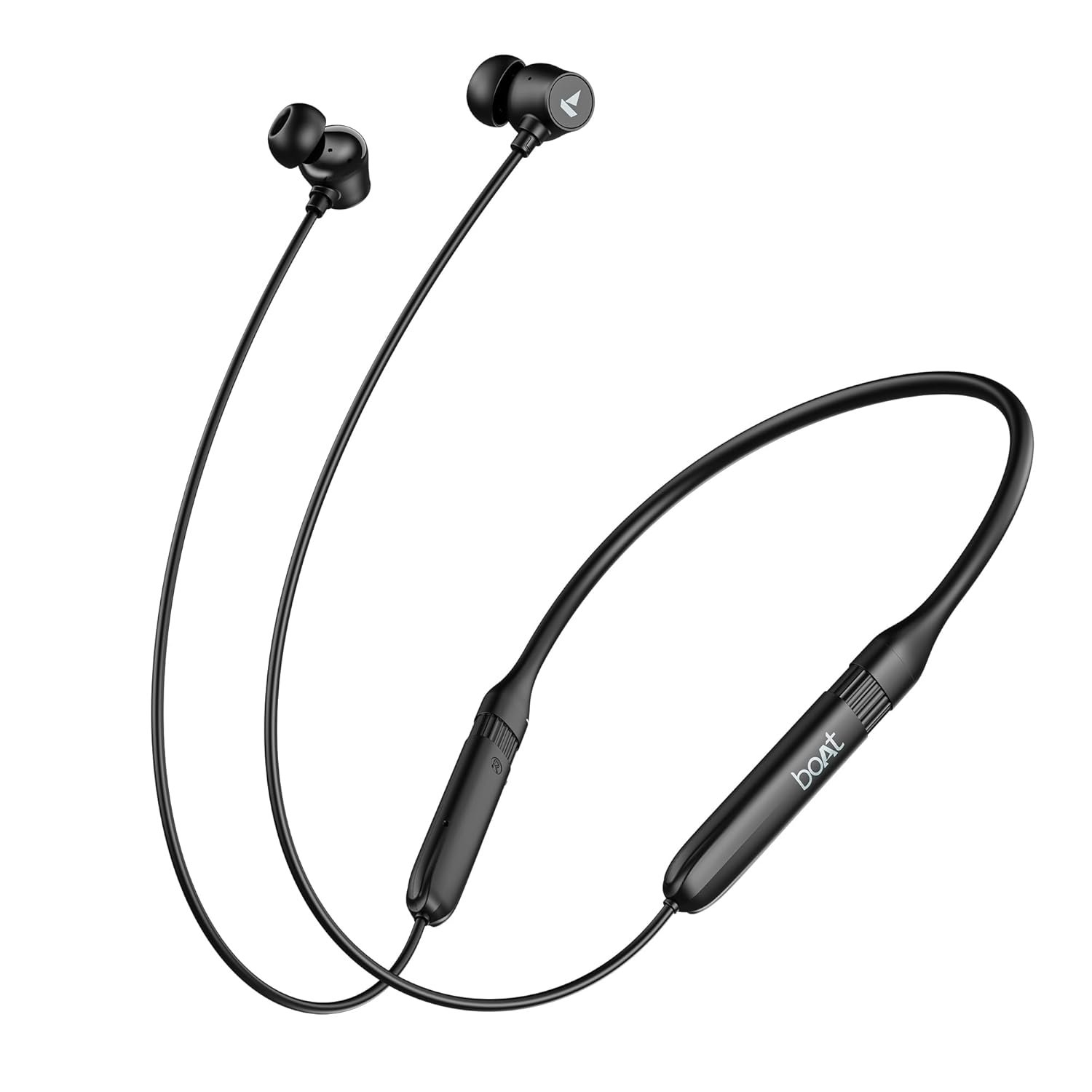 Boat 2025 Launch Rockerz 301 ANC, (~30dB) ANC, 13mm Drivers,ENx, 40ms Low Latency, Hall Switch, Stream Ad Free Music via App Support, Bluetooth Neckband, Wireless with Mic Earphones (Onyx Black) - Image 2