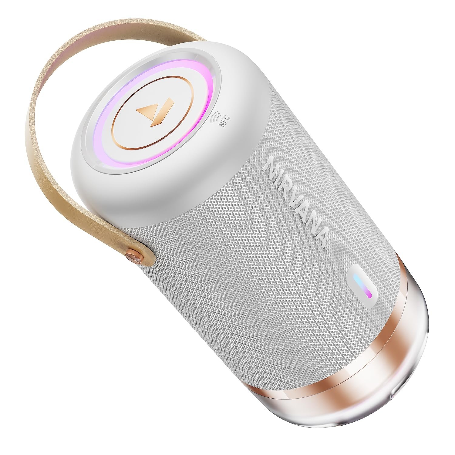 Boat 2026 Launch Nirvana Luxe,360- Surround, Spatial Audio, 100W, 15hrs Battery, Broadcast, App Support, NFC Pairing (Android), Bluetooth Speaker, Wireless Speaker, Portable Speaker (Ivory White) - Image 2