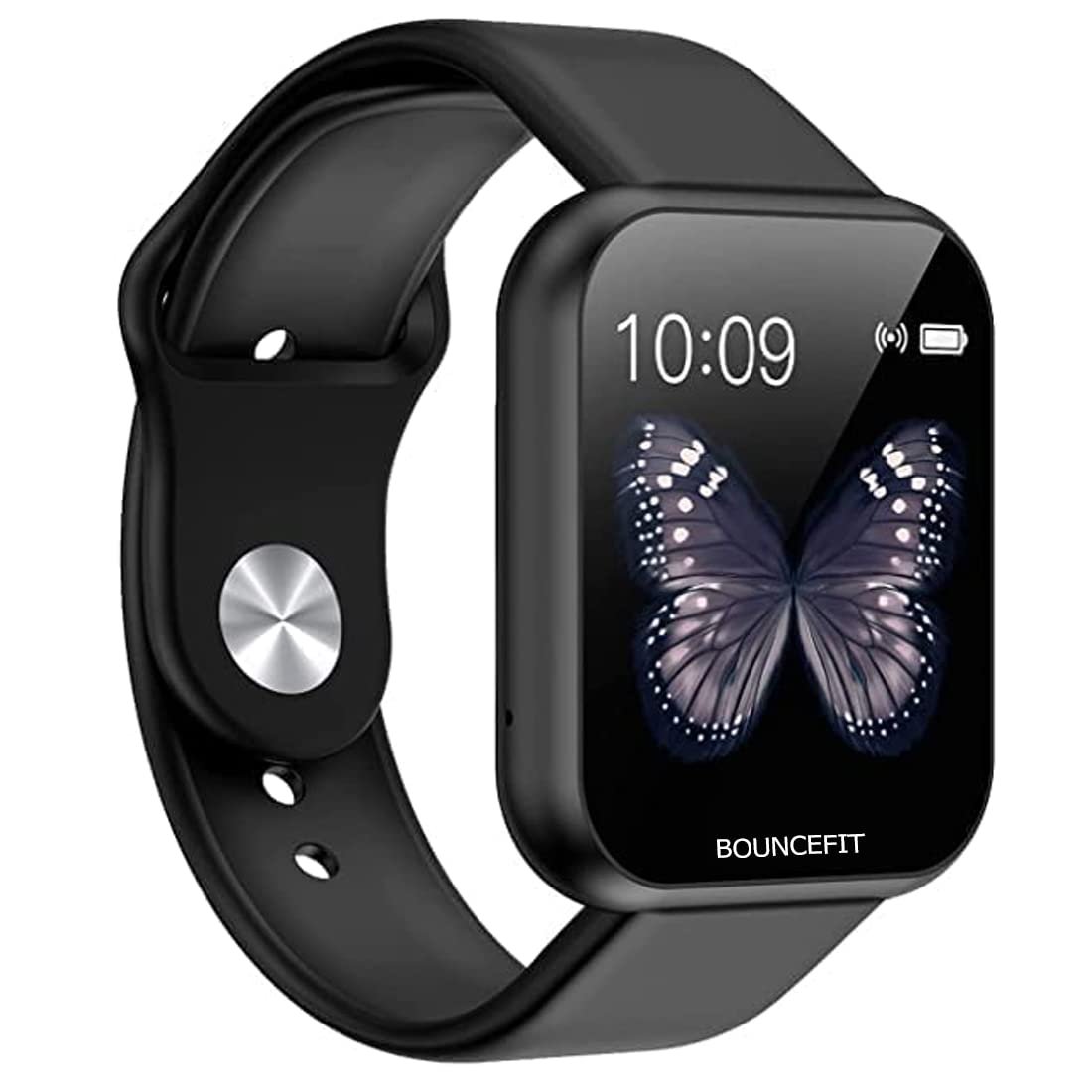 Bouncefit D20 Y68 Fitness Band Smart Watch for Men, Women, Boys, Girls, Kids – Single Touch Interface, Water Resistant, Workout Modes, Quick Charge Sports Smartwatch – O Black - Image 2