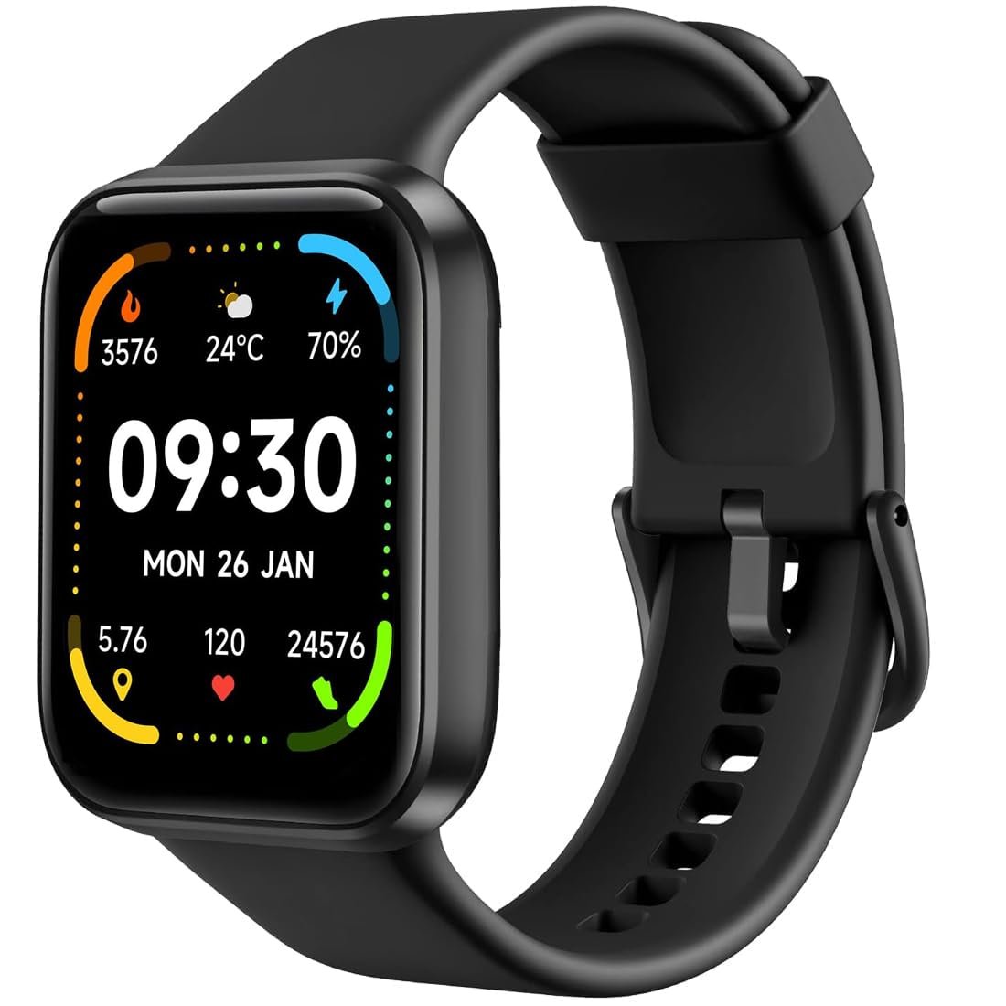 Bouncefit M I D116 Fitness Band Smart Watch for Men, Women, Boys, Girls, Kids – Single Touch Interface, Water Resistant, Workout Modes,Quick Charge Sports Smartwatch – Black (BB) - Image 2