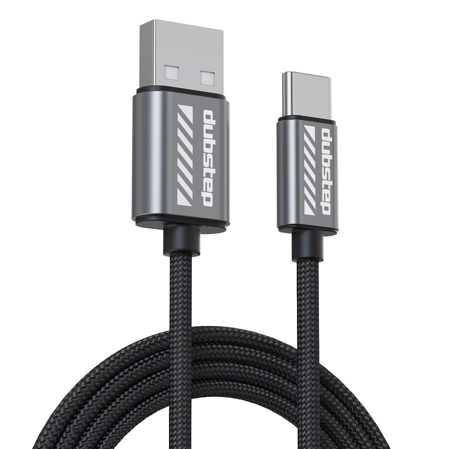 Dubstep Blaze Flash 50W USB Type C Nylon Braided Cable 3.5 A 1.25m Supports All Fast Charging Technologies (Compatible with Mobile, Tablet, Laptop, Speakers, Grey, One Cable) - Image 2
