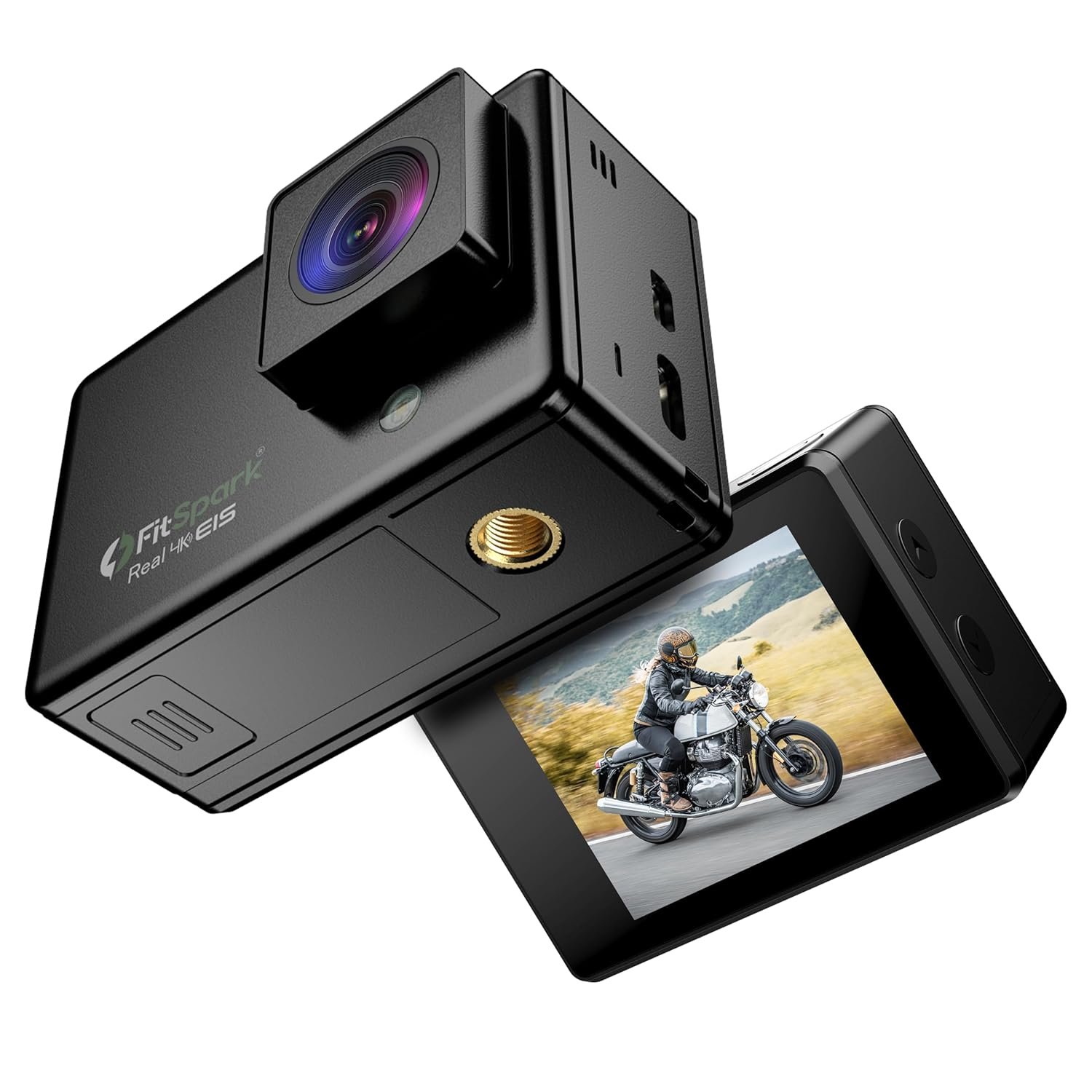 FitSpark Eagle i12 Real 4K WiFi Action Camera | 20MP Ultra HD Wide-Angle Lens | 1st-in-Class with Flashlight | EIS Stabilization | Wireless Remote | Full Accessories Kit Inside - Image 2