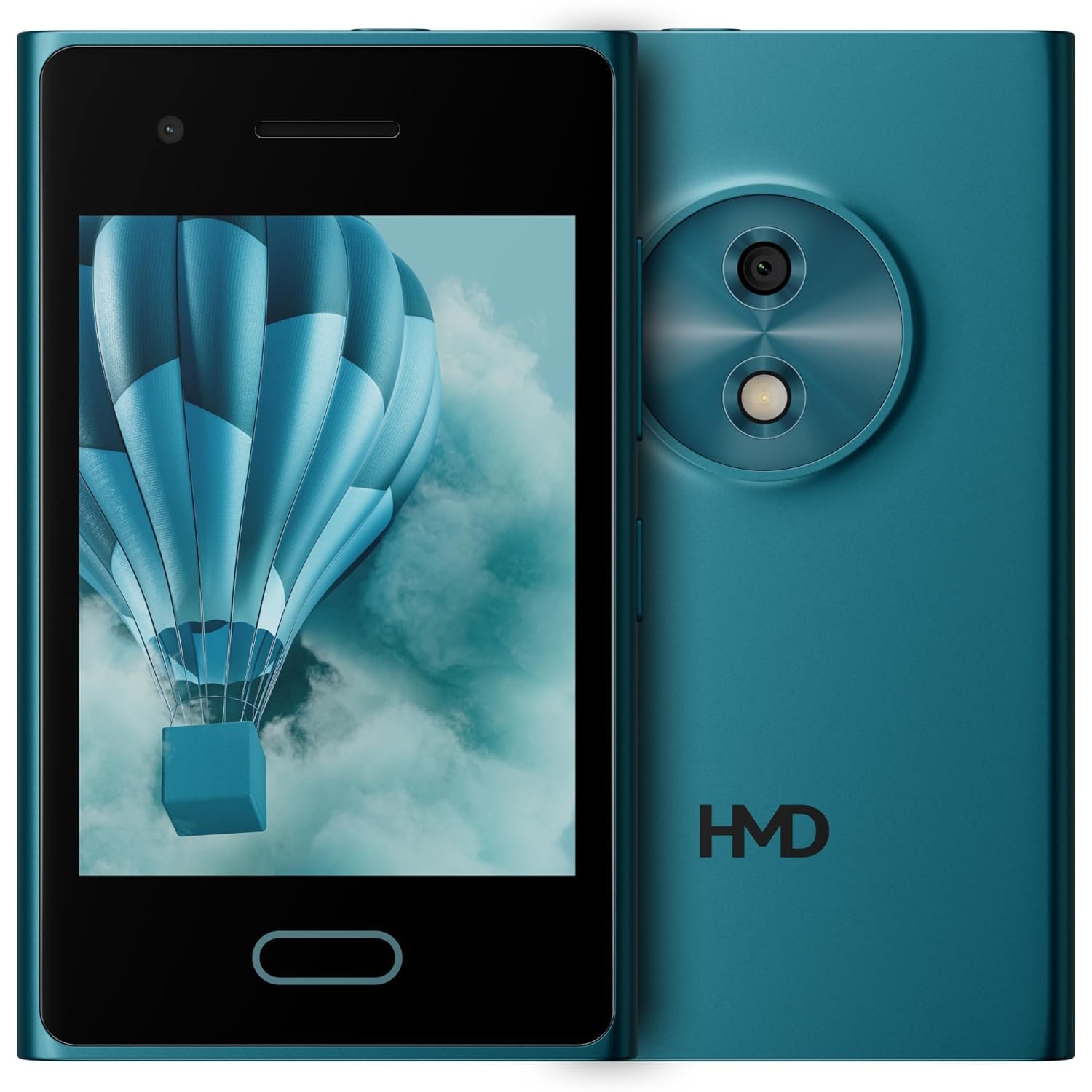 HMD Touch 4G, World's First Hybrid Phone | Enjoy Chatting & Video Calls via Express Chat (Works with Android & iOS), Cloud Phone Apps, Wi-Fi & Hotspot, 1 Year Replacement Guarantee | Cyan - Image 2