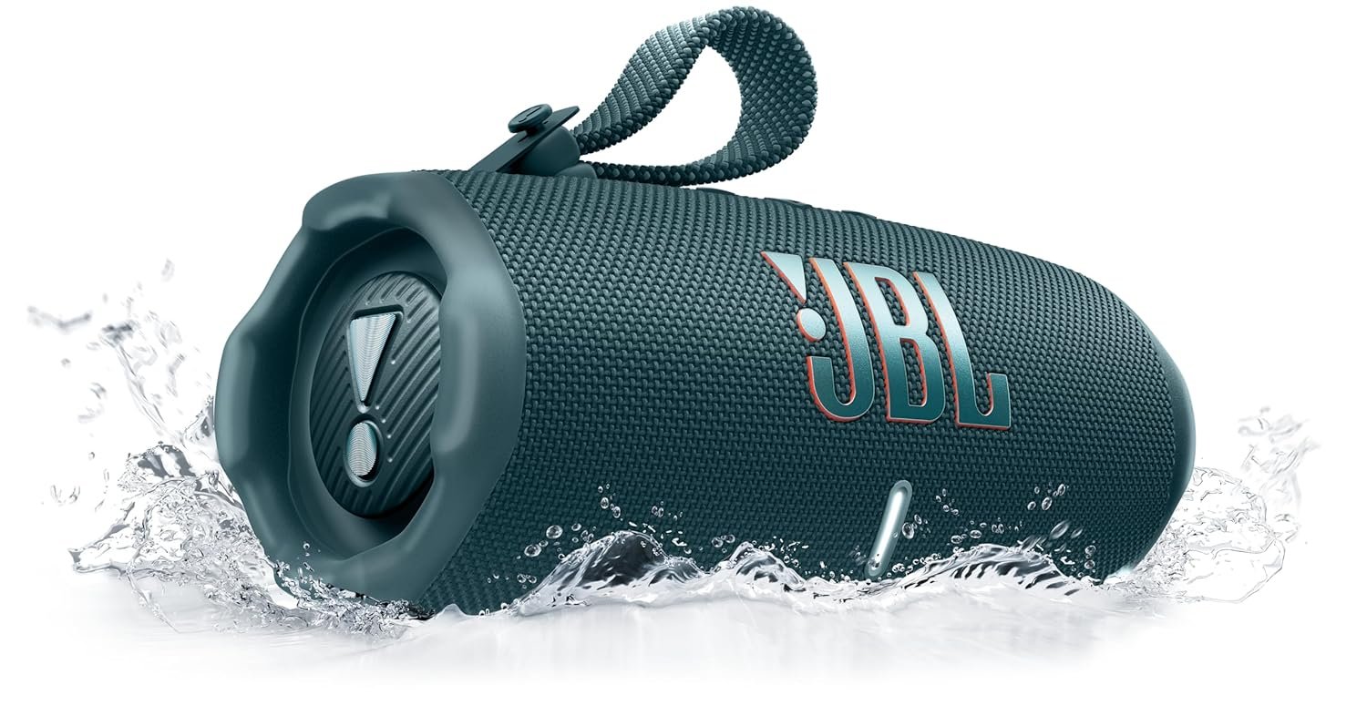 JBL Charge 6, Powerful Pro Sound with AI Sound Boost Wireless Portable Bluetooth Speaker,28 Hrs Playtime, Auracast Multi-Speaker Connection, Built in Power Bank, IP68 Waterproof & dustproof, Blue - Image 2