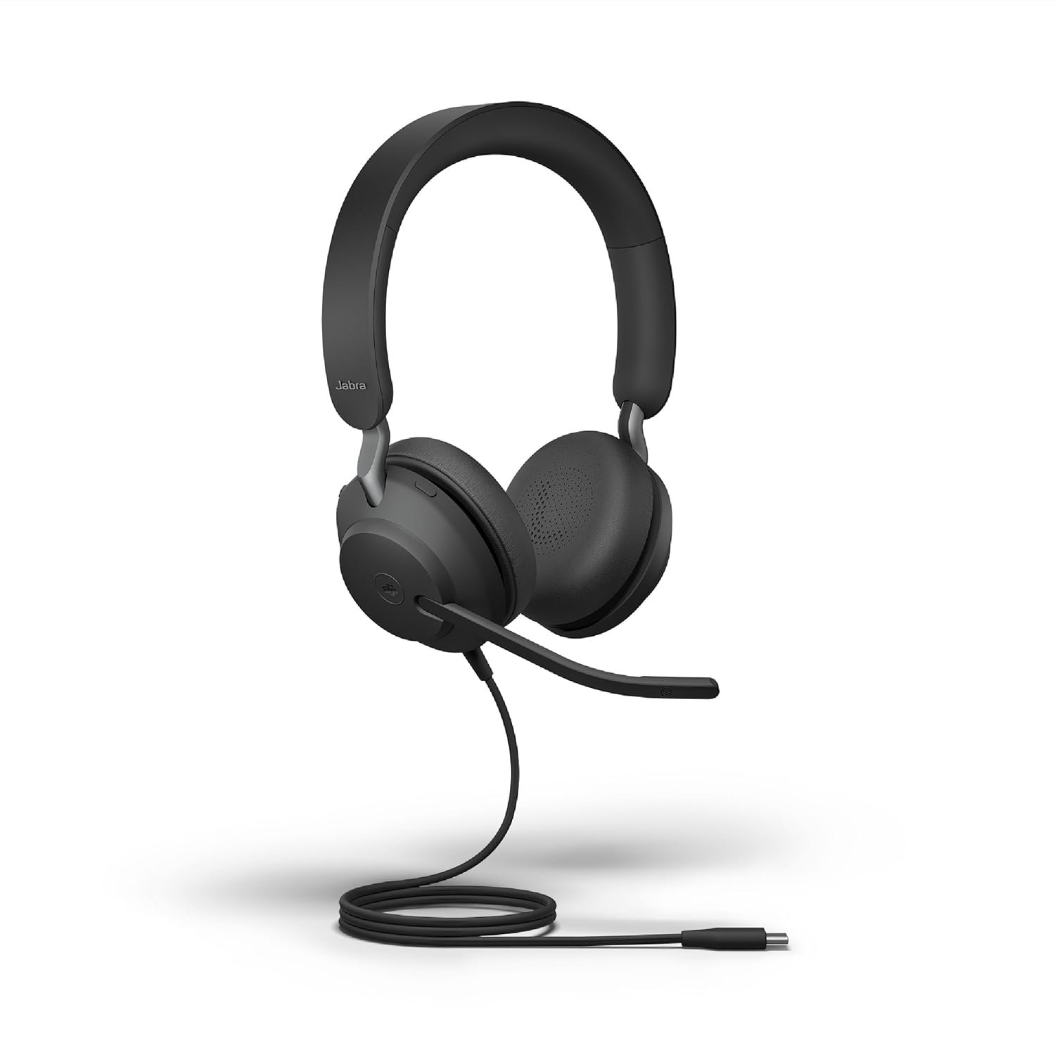 Jabra Evolve2 40 SE Wired Stereo Noise-Cancelling Headset - Features 3-Microphone Call Technology and USB-C Cable - MS Teams Certified, Works with All Other Platforms - Black - Image 2