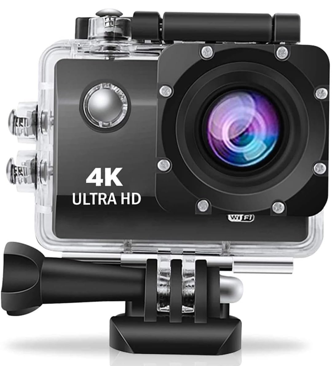 KTG 4K 30Fps Action Ultra Hd Camera with Accessories Kit WiFi 16 MP170 Degree Wide Angle Lens 98FT Underwater Waterproof ditgital Camera YouTube Vlogging Bike Helmet vlogging Easy to use Safe (Black) - Image 2