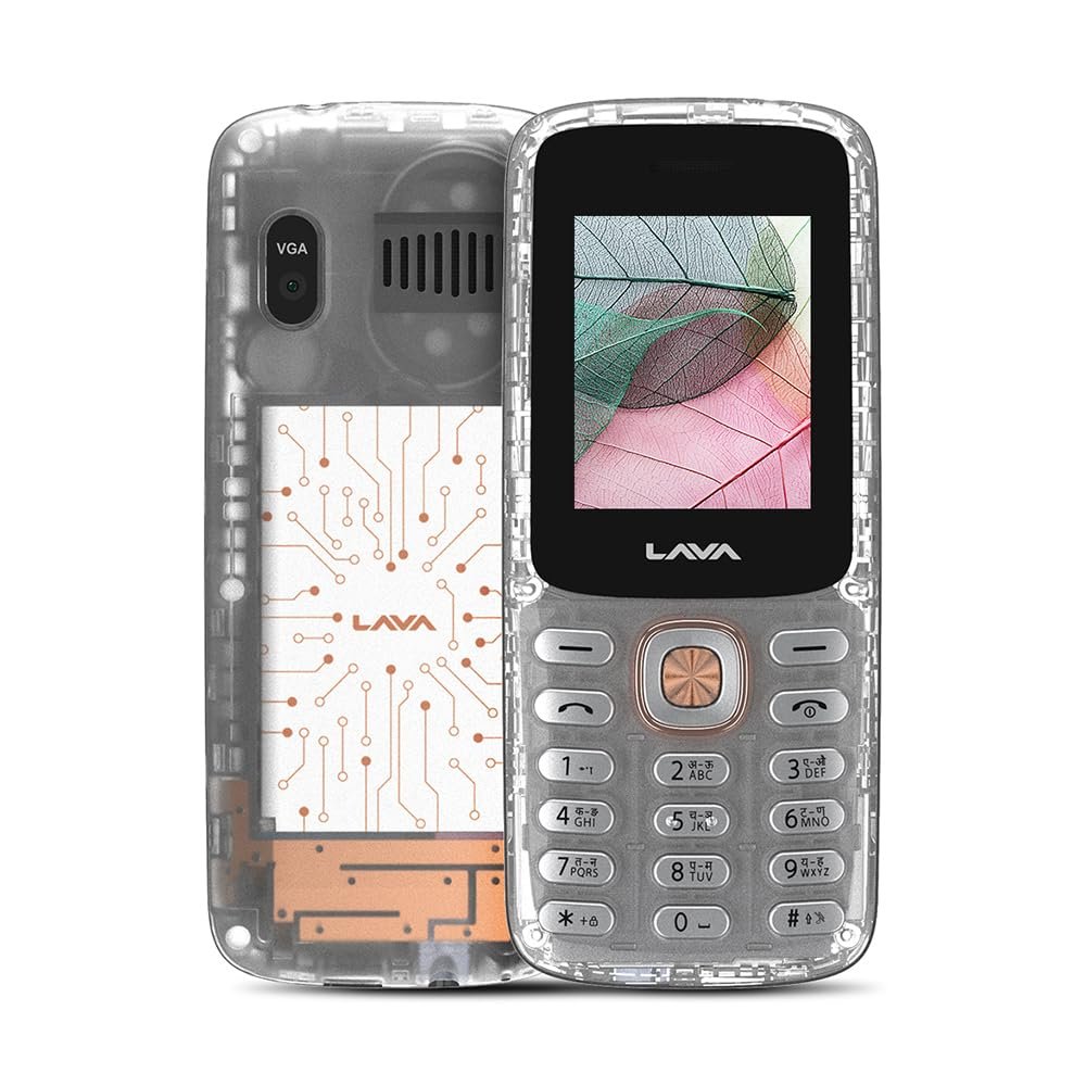 Lava A1 Clear Copper Keypad Mobile Phone with Long Lasting Smart AI Battery | 1.77inch Display | Bluetooth Support | Military Grade Certified | 32 GB Expandable Memory | (Clear) - Image 2
