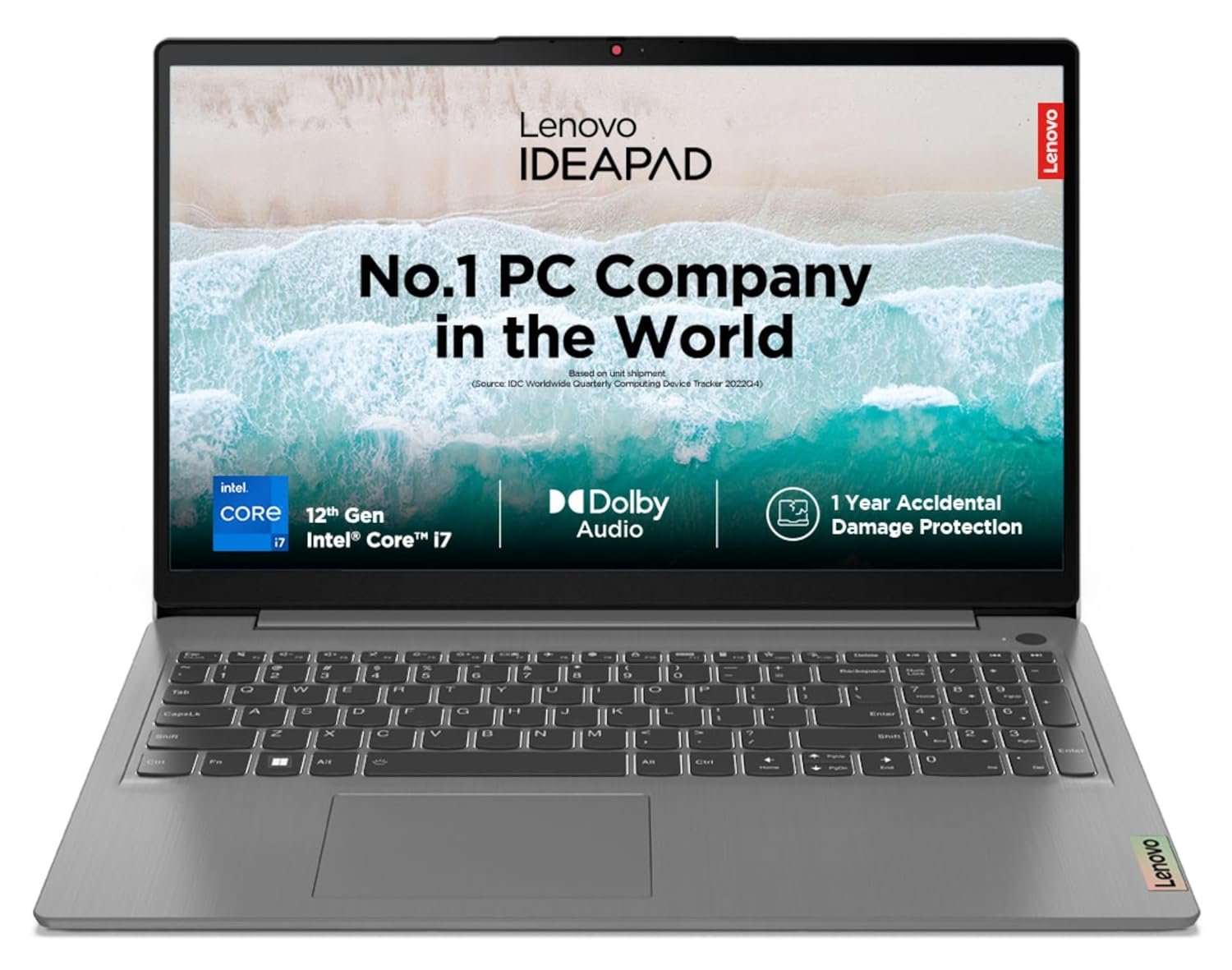 Lenovo IdeaPad Slim 3, Intel Core i7-1255U, 12th Gen, 16GB RAM, 512GB SSD, FHD IPS, 15.6"/39.62cm, Windows 11, MS Office 2021, Grey, 1.63Kg, 82RK011GIN, 1Yr ADP Free, 3months Game Pass Laptop - Image 2