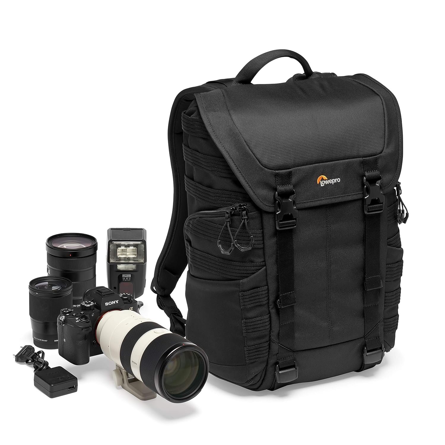 Lowepro Polyester Protactic BP 300 AW II Mirrorless And DSLR Backpack - With Quickshelf Divider System - Camera Gear To Personal Belongings - For Mirrorless Like Sony Apha9 - LP37265-PWW, Black - Image 2