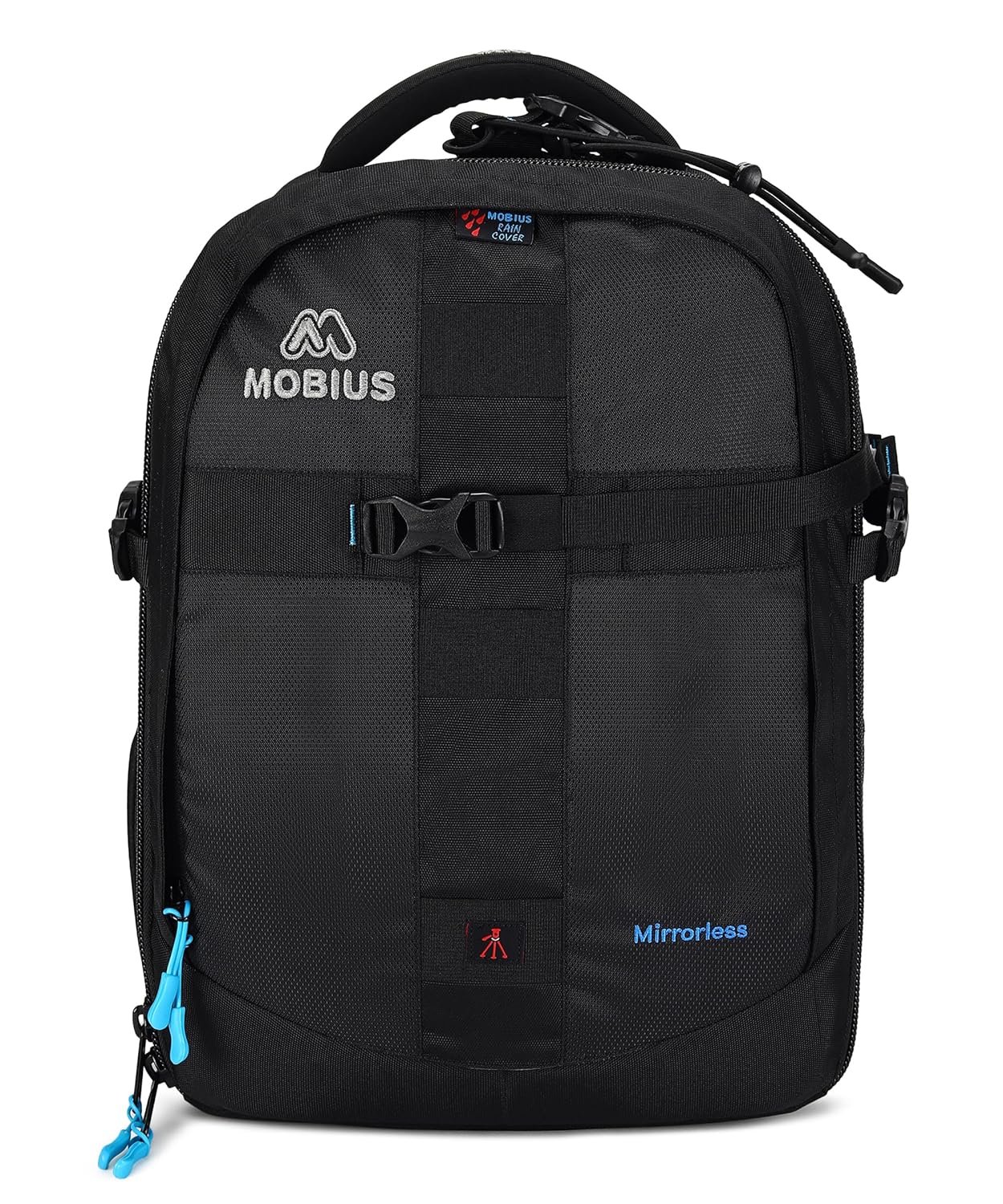 MOBIUS Mirrorless Waterproof DSLR Backpack Camera Bag with Rain Cover DSLR Camera with Lens 18 135 Lens 3 Nos 70-200 85mm-F1 8 Flash Battery Charger Tripod Memory Cards Laptop 15.4inches - Image 2