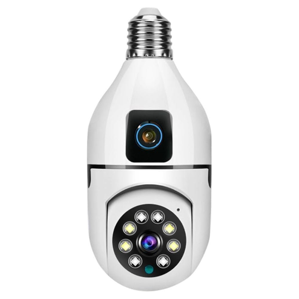 Maizic Smarthome Supercams 4MP WiFi Wireless Bulb Cam 2-in-1 Dual Lens Bulb Camera Live View, Bullet+PTZ Control, Two Way Audio,Color Night Vision, AI Human Detection for Indoor Camera (Dual Camera) - Image 2