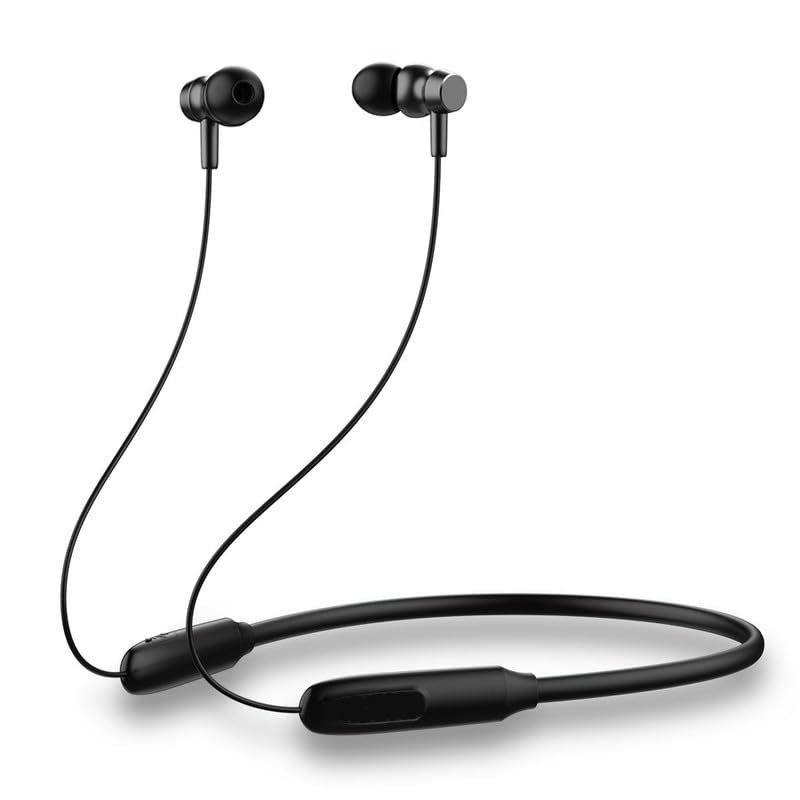 Wireless Bluetooth for Apple iPad Air 11 (2025) in-Ear Headphone with Mic 38Hrs Playtime Dual Device Pairing Wireless Neckband Type-C Charge Magnetic Buds & IPX5 Water Resistant (Black, PE.A) - Image 2