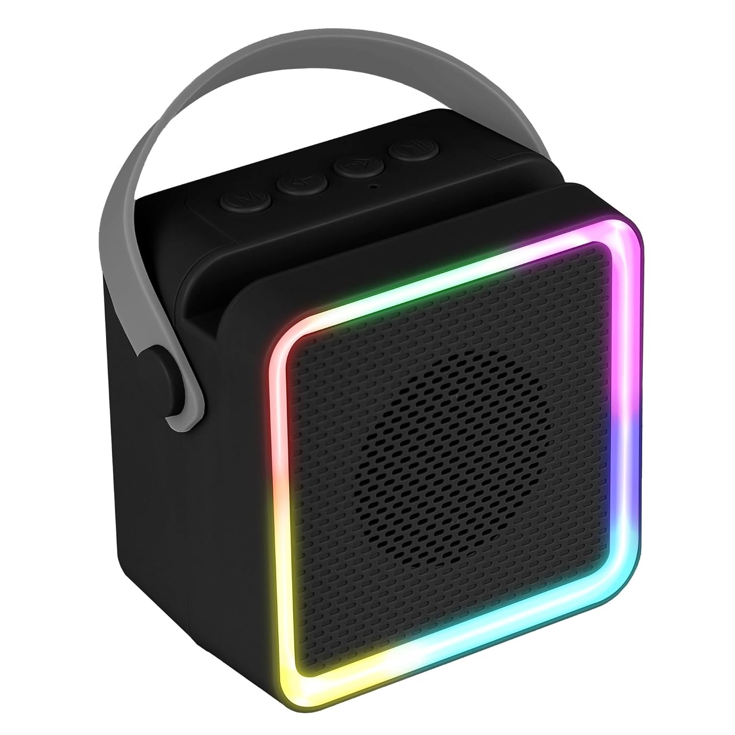 ZEBRONICS County 8, Portable Bluetooth Speaker, 8 Watts, Upto 7 Hours Playback, Passive Radiator, BTv5.3 | TWS | USB | mSD, RGB LED, Call Function, Compact Design, Carry Strap (Black) - Image 2