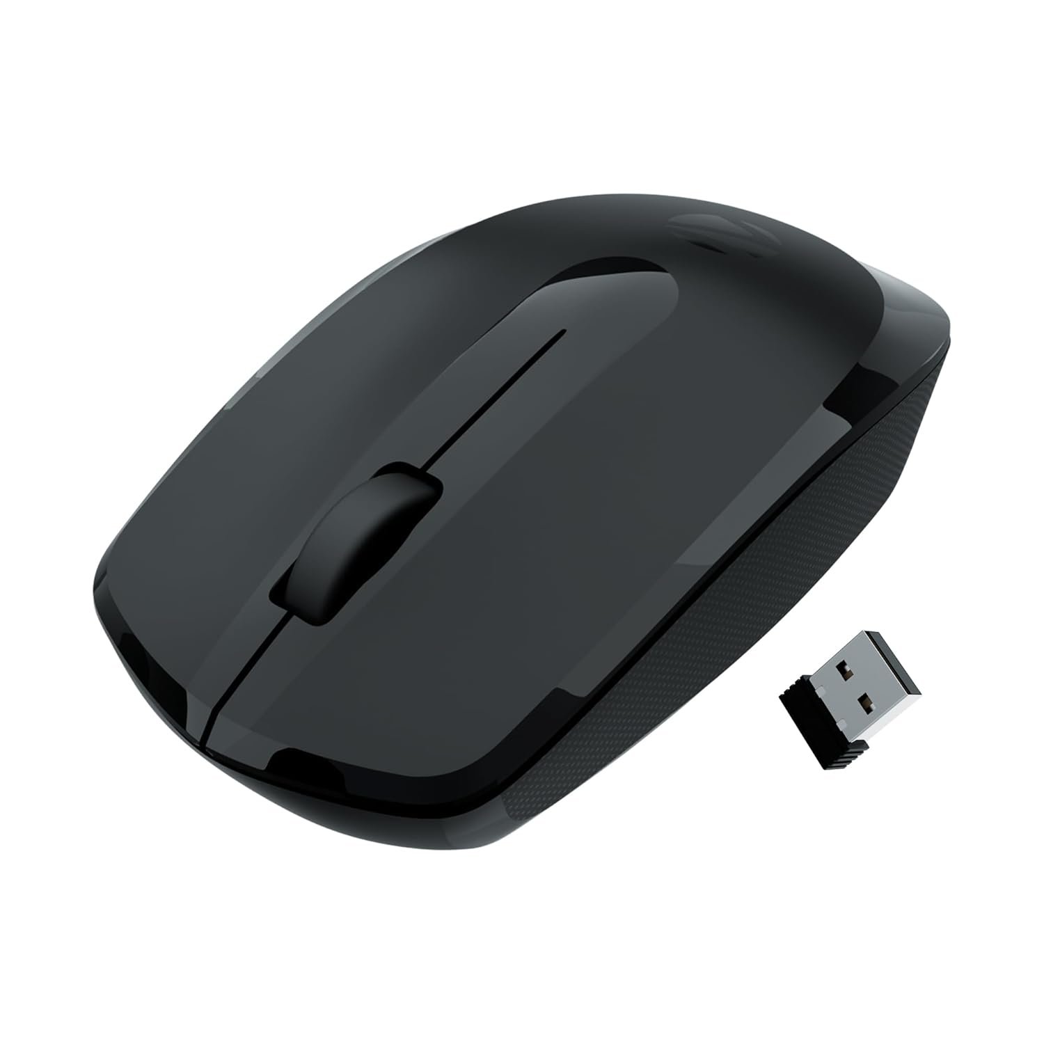 ZEBRONICS Wireless Mouse, 2.4GHz, 3200 DPI, 3 Buttons, Comfortable & Ergonomic, USB Nano Receiver, Power-Saving Mode, Works on Most Surfaces, for Mac | Laptop | Computer (Freego, Black) - Image 2