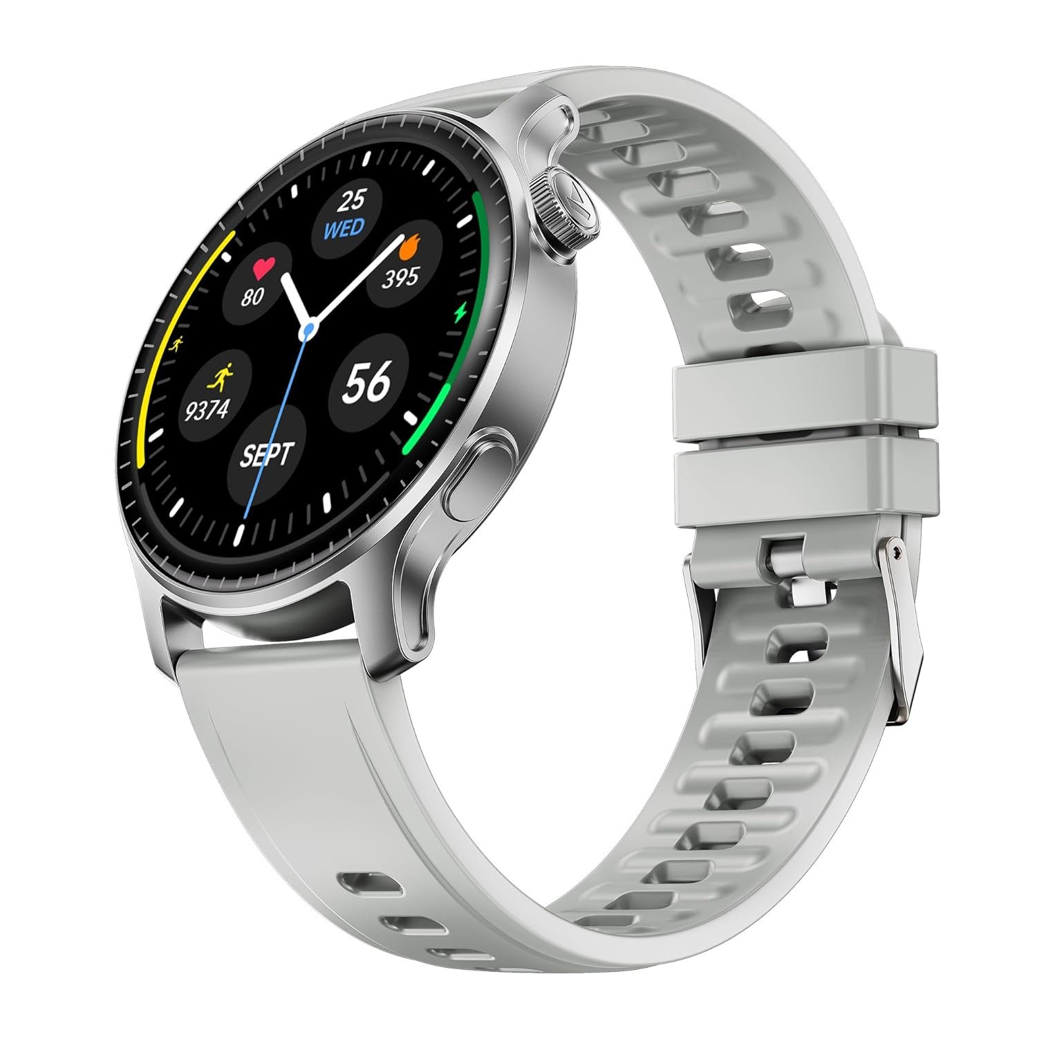 boAt New Launch Ultima Prime smartwatch with 1.43” AMOLED Display, Personalized Fitness Nudges, Functional Crown,100+ Sports Modes, Watch Face Studio (Silver Mist) - Image 2