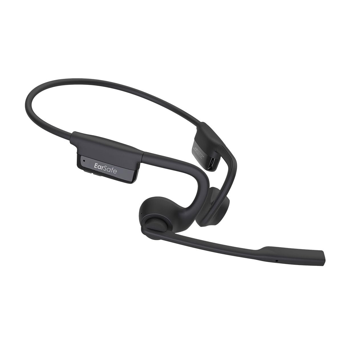 ng Earsafe Comm Open Ear Air Conduction Headphone, Noise Cancelling Boom Mic Earphone, Computer/PC/Laptop Use, 10M Fast C-Type Charge, 17H Playtime, Ideal for Home, Office, Zoom Meetings (Black) - Image 2