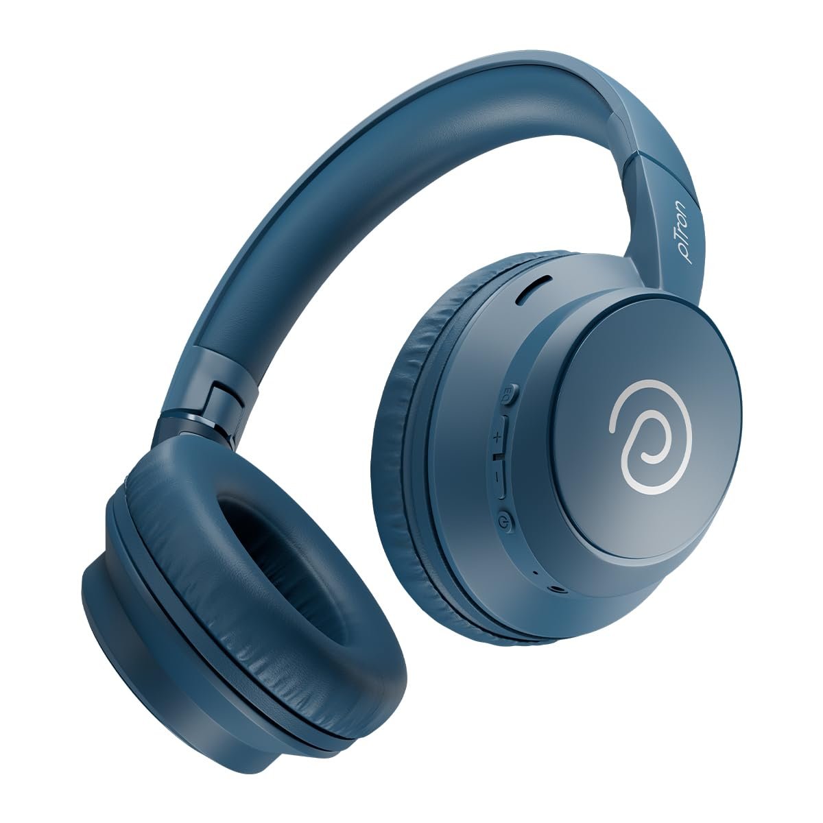 pTron Studio Evo 70hrs Playtime Wireless Over Ear Headphones with HD Mic, Low-Latency Game/Movie/Music Modes, Punchy Bass, BT5.3, Dual Device Pairing, Voice Assistant & Type-C Fast Charging (Blue) - Image 2