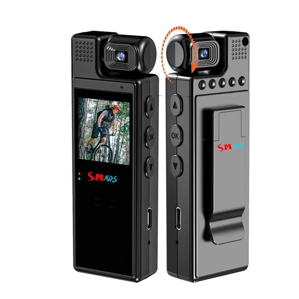 smars Pocket Body Camera | 1080P Full HD Rotatable Lens | Night Vision | Audio & Video Chest Wearable Recorder - Image 2
