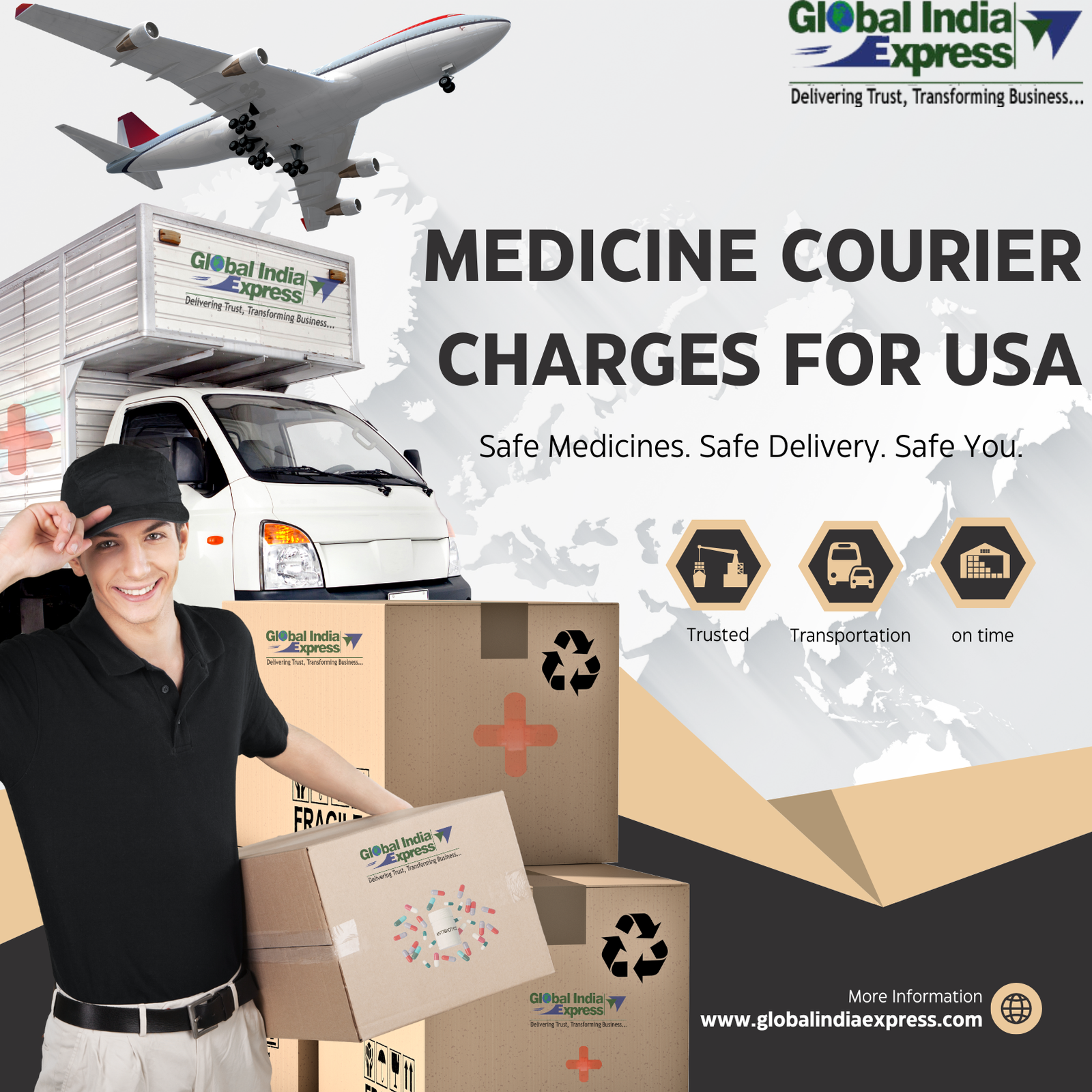 Global India Express – Medicine Courier to USA